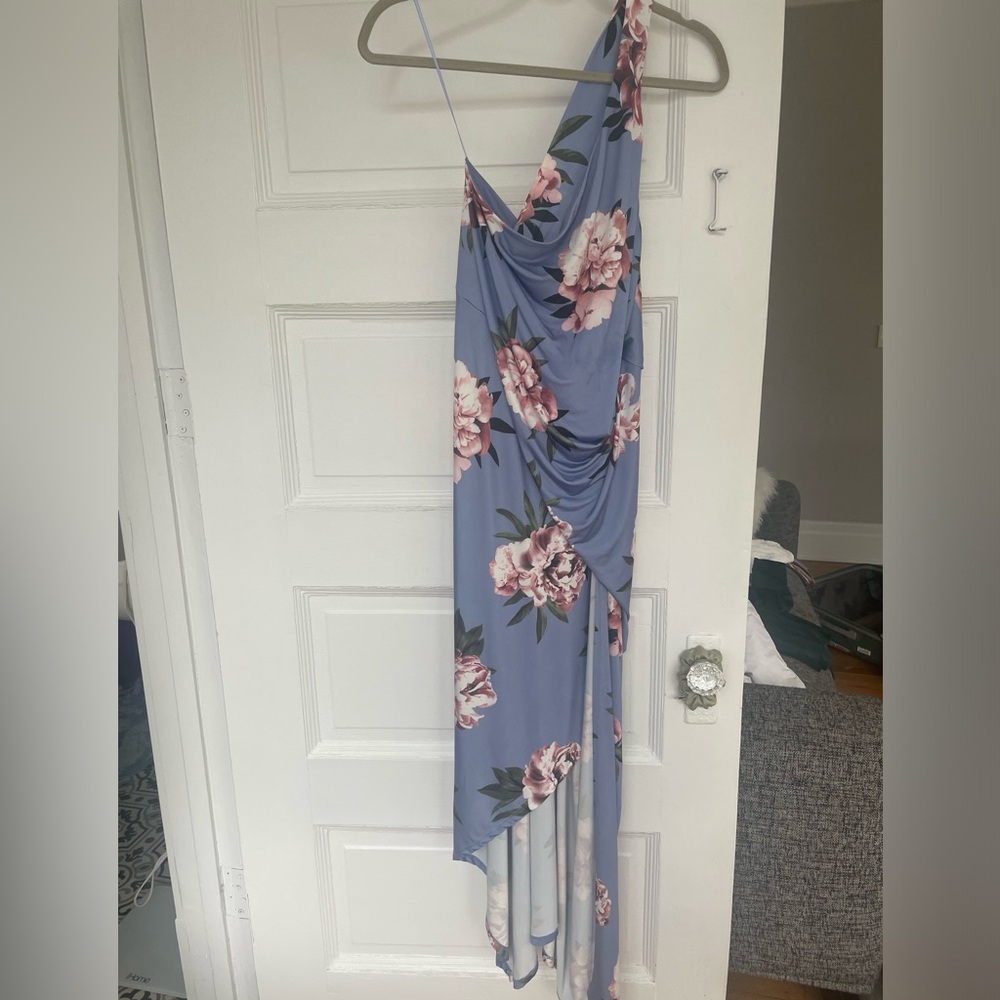 ASOS Floral/Peony One Shoulder Dress